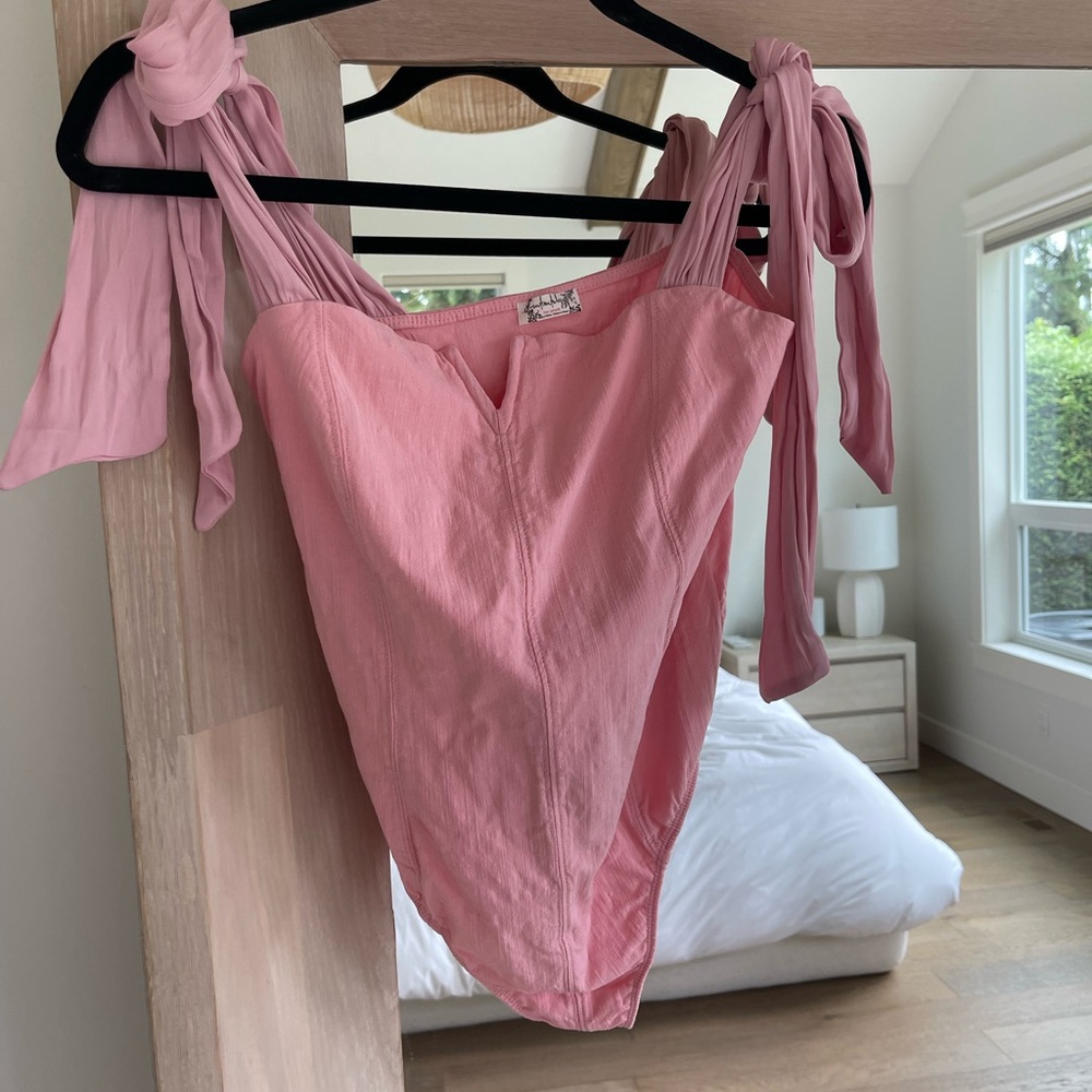 Free People Tie-Strap Bodysuit